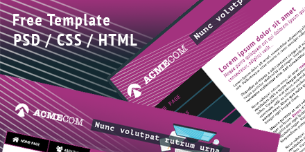 Free PSD & HTML/CSS Template Purple Color - Blog | Domenico Monaco